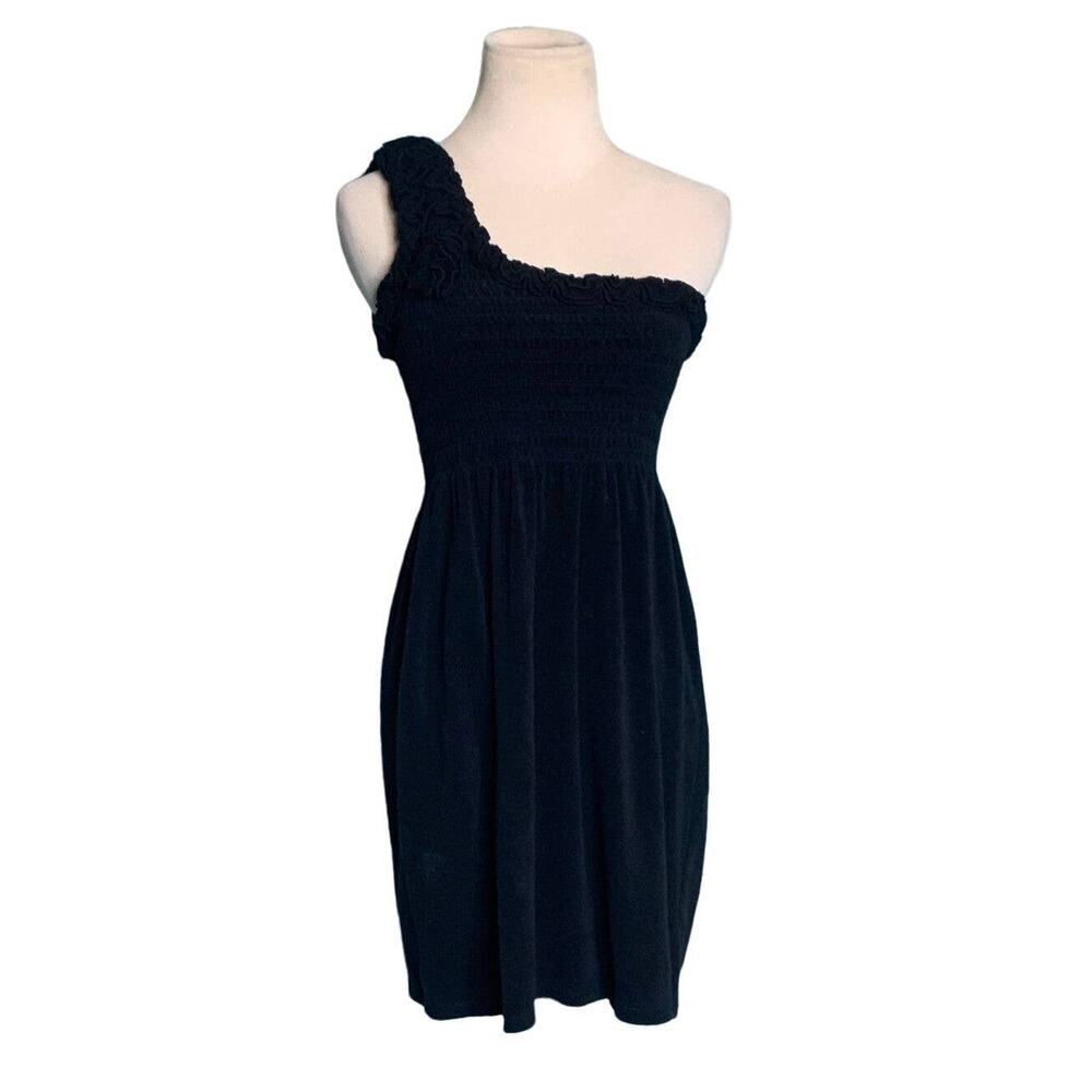 Juicy Couture black one shoulder mini dress size small